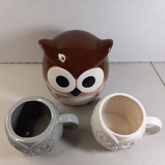 Harry & David Textured Mugs and Cookie Jar - Picture 2 of 9